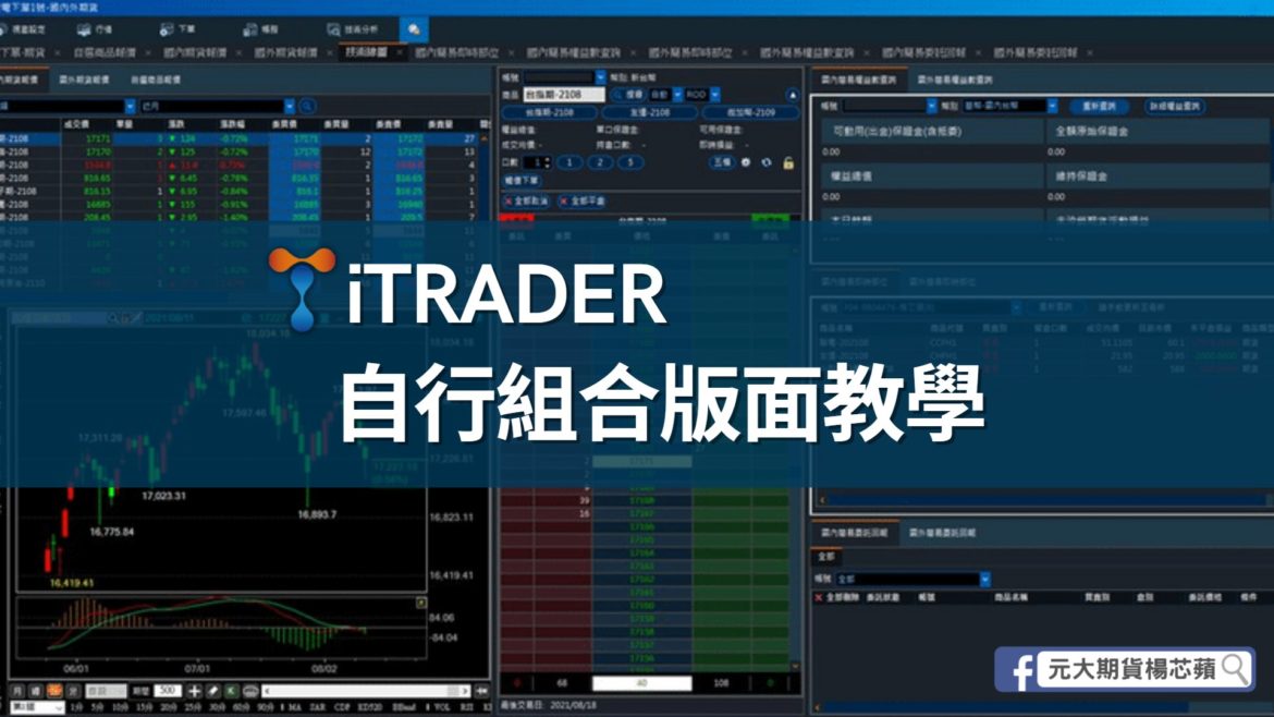 元大iTRADER 自行組合版面 元大iTRADER 自行組合版面