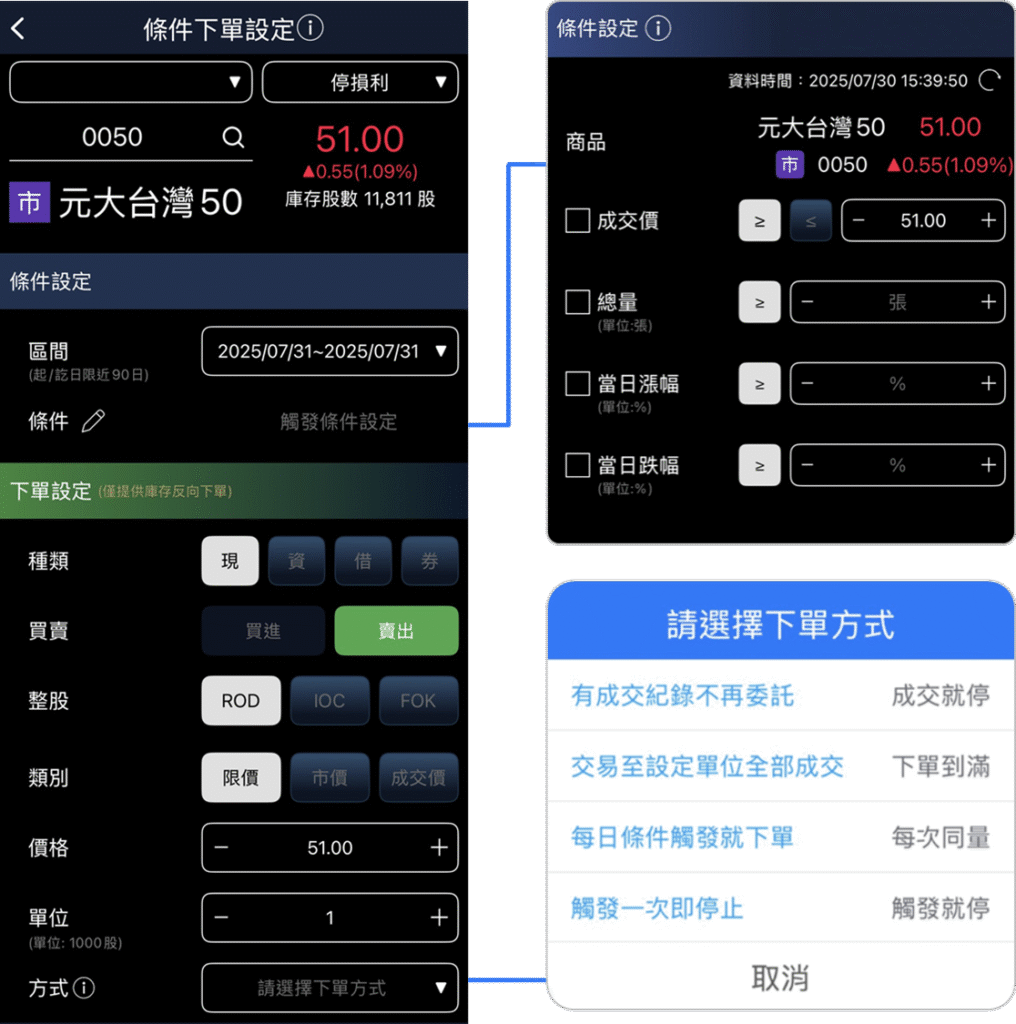 元大投資先生條件單、長效單使用教學|輕鬆設定停損停利 8 投資先生 條件單-停損停利單