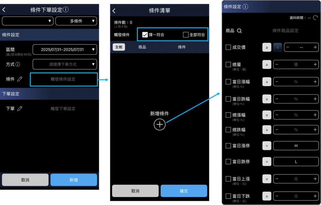 元大投資先生 多條件單